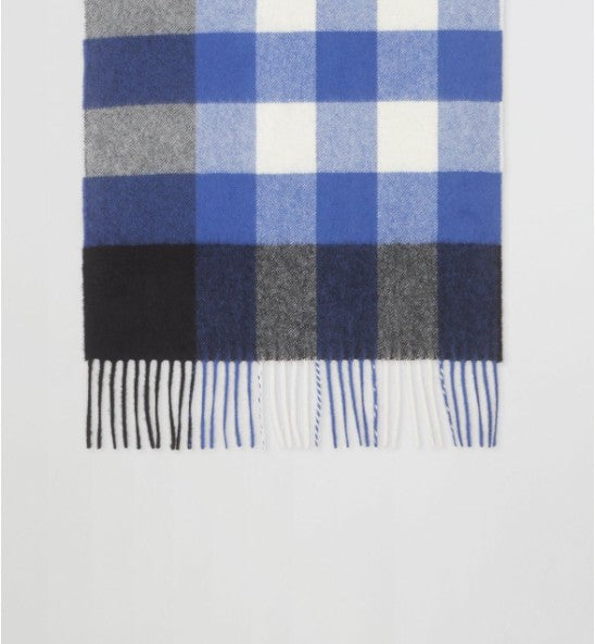 Sciarpa in cashmere con motivo tartan