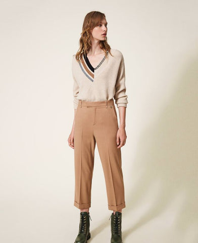 Pantaloni in lana stretch