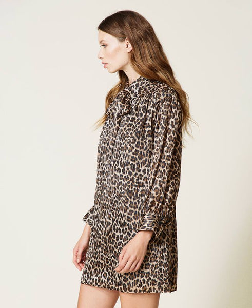 ⚡Abito jacquard lurex animalier