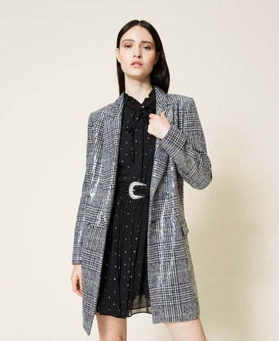 ⚡Cappotto in Principe di Galles full paillettes