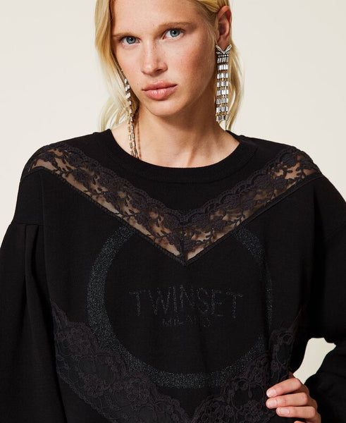 ⚡Abito in maglia con pizzo e logo