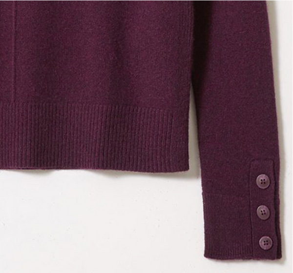 Maglia Jypie - 100% cashmere - viola scuro