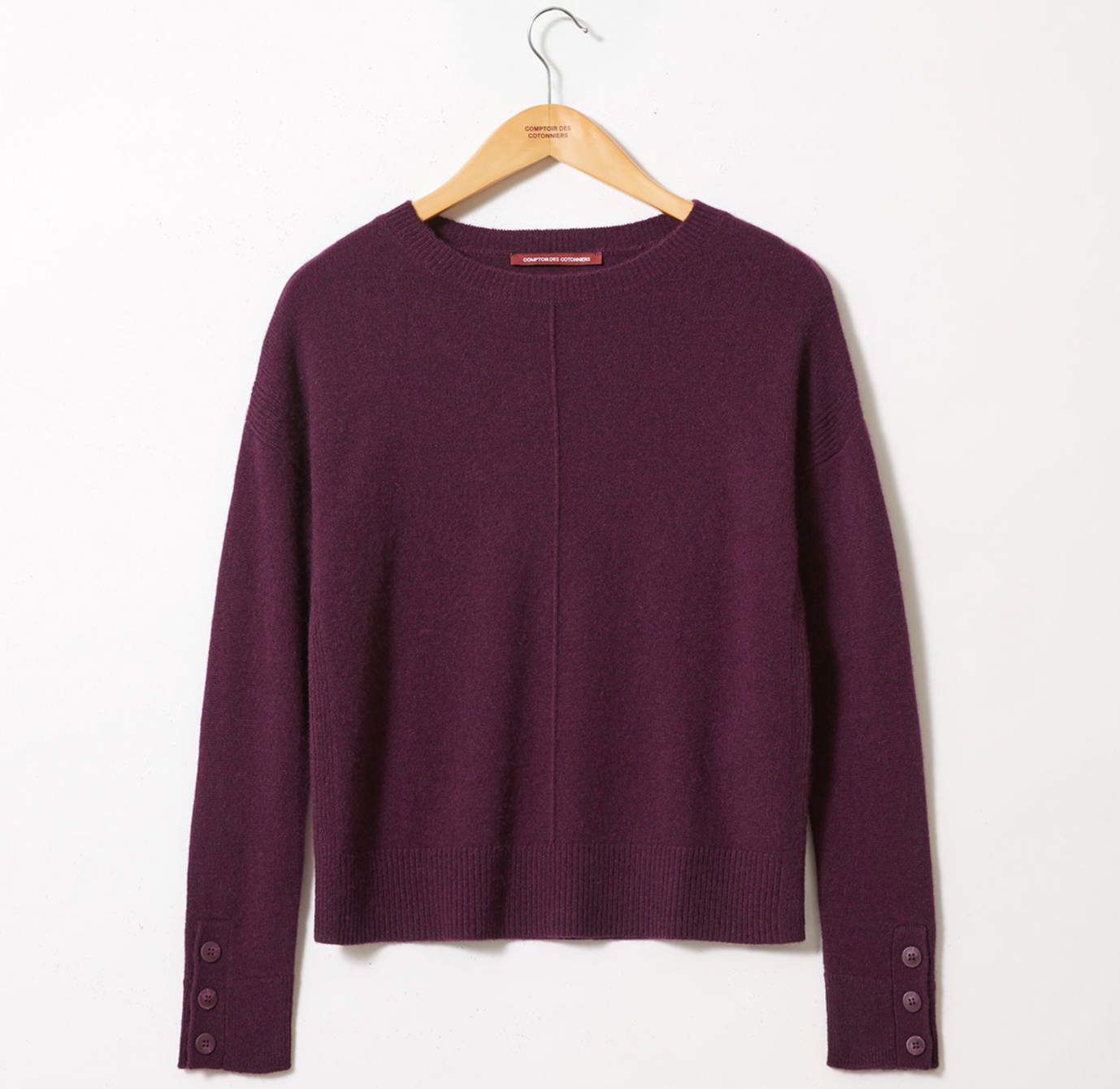 Maglia Jypie - 100% cashmere - viola scuro