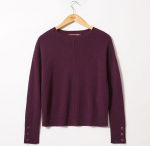 Maglia Jypie - 100% cashmere - viola scuro