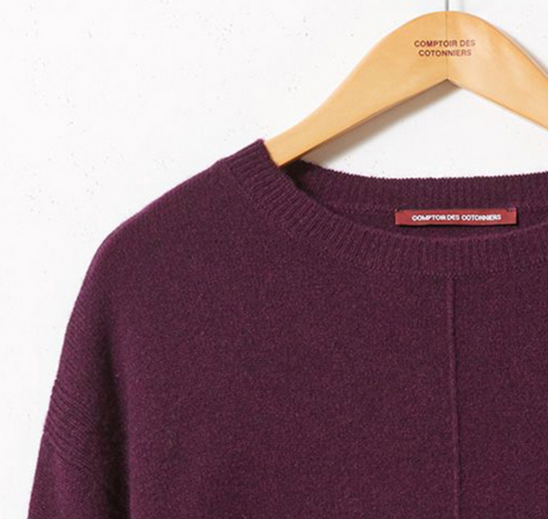 Maglia Jypie - 100% cashmere - viola scuro